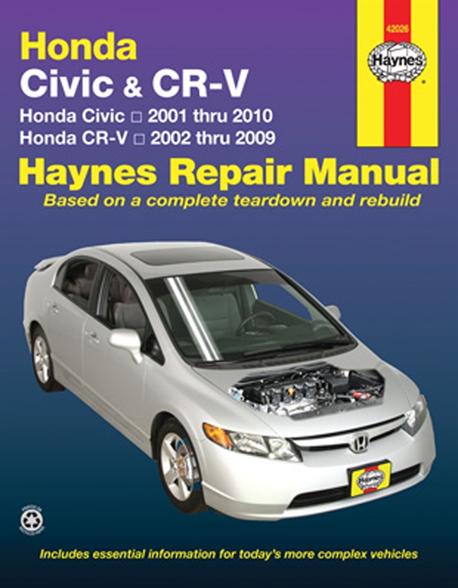 Haynes Manual Honda CR-V årg. 02-09 & Civic årg. 01-10
